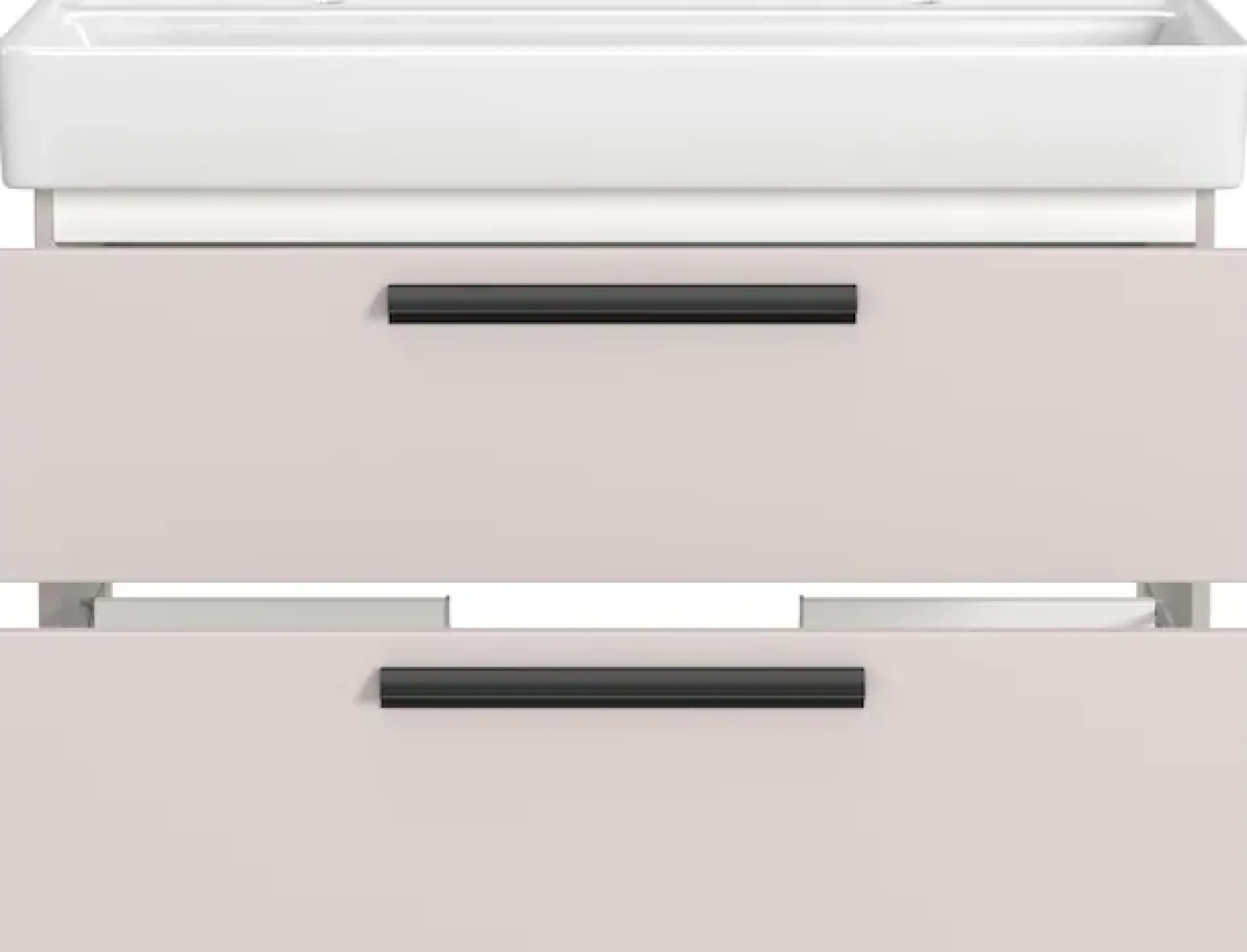 welltime Waschtisch »SALVADA, Softclose-Auszüge, Keramikbecken« Maße (B/T/H): 100/48/63 cm,Kaschmir, Lochbohrung für zwei Armaturen, Anti-Finger-Print