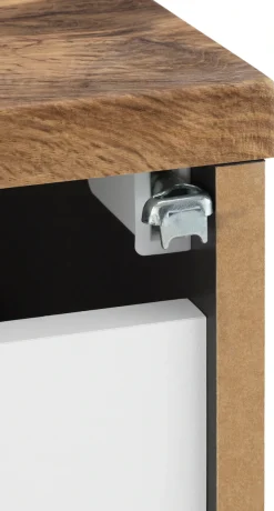 welltime Waschtisch »Trento in verschiedenen Ausführungen inkl. Waschbecken« Badmöbel in Breite 60 cm, Badschrank Waschplatz mit 2 Schubladen
