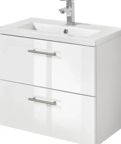 welltime Waschtisch »Trento, verschiedene Ausführungen und Farben« Breite 60 cm, Tiefe 36 cm, SlimLine Badmöbel, Waschplatz