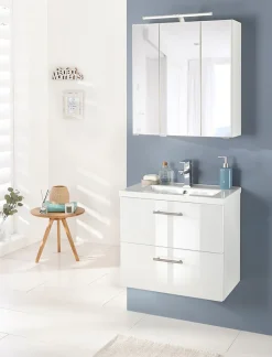 welltime Waschtisch »Trento, verschiedene Ausführungen und Farben« Breite 60 cm, Tiefe 36 cm, SlimLine Badmöbel, Waschplatz
