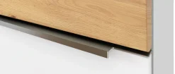 welltime Waschtisch »TRIENT, Softclose-Auszüge, Mineralgussbecken« matt weiß/wildeiche, Mineralgussbecken