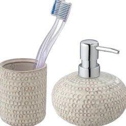 WENKO Badaccessoire-Set »Davos« aus Keramik mit Effektglasur