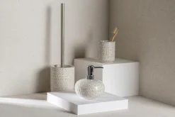 WENKO Badaccessoire-Set »Davos« aus Keramik mit Effektglasur