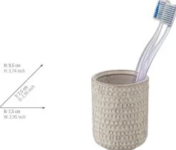 WENKO Badaccessoire-Set »Davos« aus Keramik mit Effektglasur
