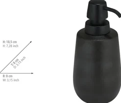 WENKO Badaccessoire-Set »Modell Nerno« Seifenspender und Zahnputzbecher aus hochwertiger Keramik