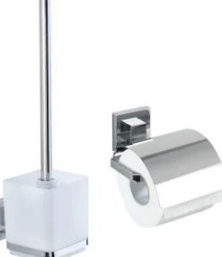 WENKO Badaccessoire-Set »Vacuum-Loc Quadro« WC-Garnitur,Toilettenpapierhalter
