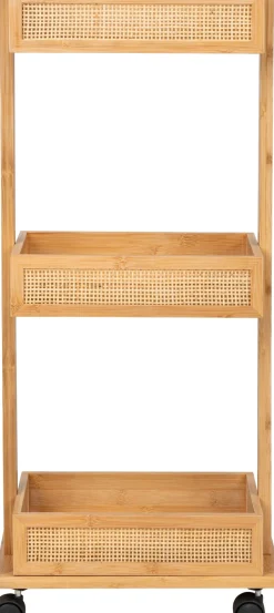 WENKO Badregal »Allegre« Wagen, aus Bambus und Rattan
