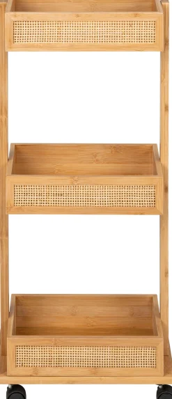 WENKO Badregal »Allegre« Wagen, aus Bambus und Rattan