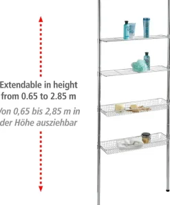 WENKO Badregal »Ellera Teleskopregal« 2 Ablagen, 2 Körbe