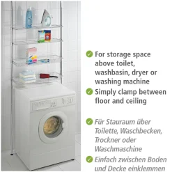 WENKO Badregal »Ellera Teleskopregal« 2 Ablagen, 2 Körbe