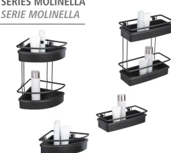 WENKO Badregal »Molinella« 2 Etagen, Extra tiefe Körbe
