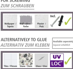 WENKO Badregal »Molinella« zur Wandmontage, extra tief