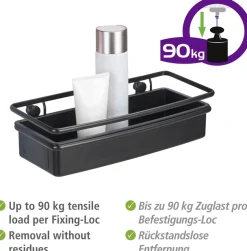 WENKO Badregal »Molinella« zur Wandmontage, extra tief
