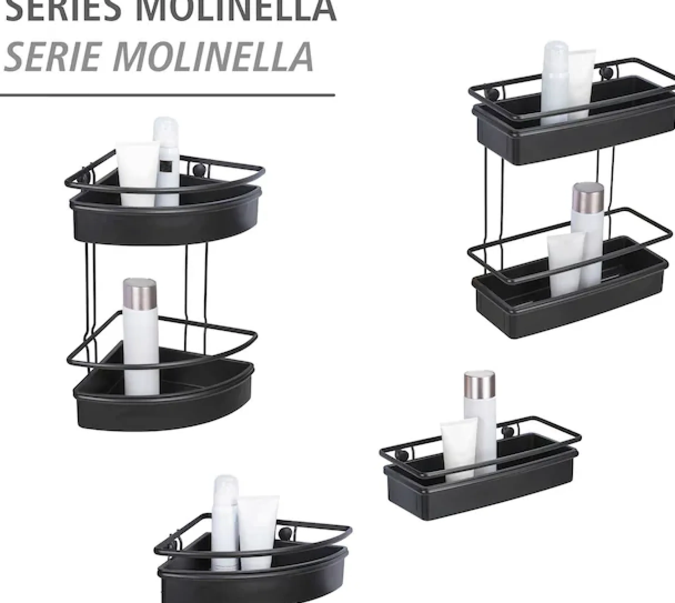 WENKO Badregal »Molinella« zur Wandmontage, extra tief