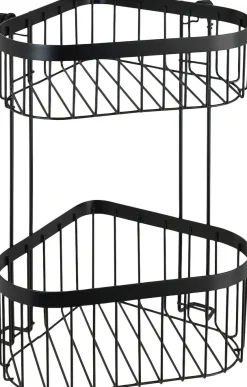 WENKO Eckregal »Classic Plus Black« 1 Ablage, 1 Korb