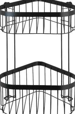 WENKO Eckregal »Classic Plus Black« 1 Ablage, 1 Korb