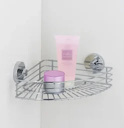 WENKO Eckregal »Vacuum-Loc® Modell Bari« 3 Stk. tlg. fürs Badezimmer mit 2 Haken, Befestigen ohne Bohren