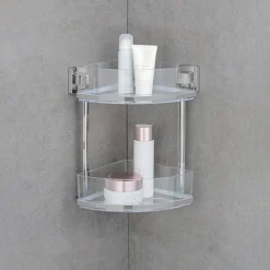 WENKO Eckregal »Vacuum-Loc Quadro« 2 Etagen