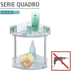 WENKO Eckregal »Vacuum-Loc Quadro« 2 Etagen