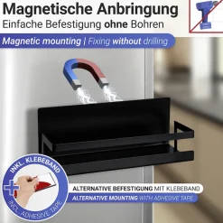 WENKO Gewürzregal »Modell Ima« magnetisches Küchenregal, pulverbeschichtetes Metall