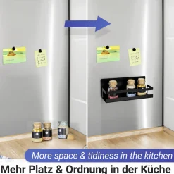 WENKO Gewürzregal »Modell Ima« magnetisches Küchenregal, pulverbeschichtetes Metall