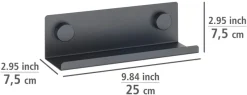 WENKO Gewürzregal »Modell Jet« Regal für die Wand, Industrial Style, pulverbeschichtetes Metall