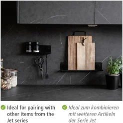 WENKO Gewürzregal »Modell Jet« Regal für die Wand, Industrial Style, pulverbeschichtetes Metall