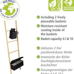 WENKO Handtuchleiter »Ecori« mit 2 Fächern