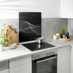 WENKO Küchenrückwand »Modell Rauch« Küchenrückwand für Herd oder Spüle, gehärtetes Glas, hitzebeständig