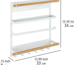 WENKO Küchenregal »Modell Magna« magnetisches Regal mit Küchenrollenhalterung, Befestigung ohne Bohren
