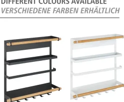 WENKO Küchenregal »Modell Magna« magnetisches Regal mit Küchenrollenhalterung, Befestigung ohne Bohren