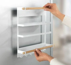 WENKO Küchenregal »Modell Magna« magnetisches Regal mit Küchenrollenhalterung, Befestigung ohne Bohren