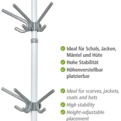 WENKO Kleiderhaken »Modell Herkules« Haken mit 3 Aufhängern, Erweiterung zum WENKO Herkules Teleskop-System