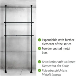 WENKO Kleiderstange »Herkules« 2 Stk. tlg. ausziehbar bis 120 cm