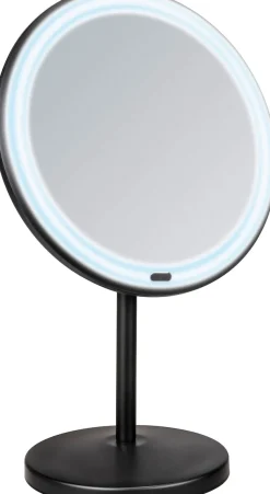 WENKO Kosmetikspiegel »Onno« schwarz, mit LED und Touch-Funktion