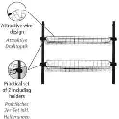 WENKO Regalelement »Herkules« 2er Set, Passend zum Teleskop-System Herkules