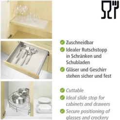 WENKO Schubladenmatte »Modell schwarz« Set, 3 Stk. tlg.