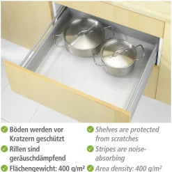 WENKO Schubladenmatte »Modell schwarz« Set, 3 Stk. tlg.