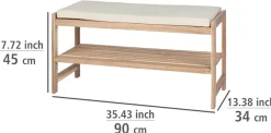 WENKO Schuhbank »Acina« BxTxH: 90x34x45 cm, aus Akazienholz