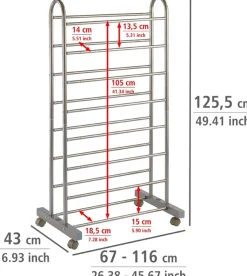 WENKO Schuhregal »Modell Giant« für bis zu 42 Paar Schuhe, ausziehbar und fahrbar, mit 4 Rollen