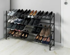 WENKO Schuhregal »Modell Hero« ausziehbar, 62 bis 115 cm, für 24 Paar Schuhe, Anti-Rutsch Oberfläche