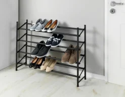 WENKO Schuhregal »Modell Hero« ausziehbar, 62 bis 115 cm, für 24 Paar Schuhe, Anti-Rutsch Oberfläche