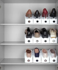 WENKO Schuhstapler »Modell Schuhhalter« Set, 8 tlg. tlg. platzsparend, stapelbar; mit Griffloch für leichtes Entnehmen