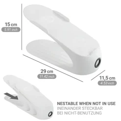 WENKO Schuhstapler »Modell Schuhhalter« Set, 8 tlg. tlg. platzsparend, stapelbar; mit Griffloch für leichtes Entnehmen