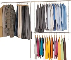 WENKO Teleskopregal »Garderobe« Set, 3 Stk. tlg. flexibles Kleiderstangensystem, belastbar bis 110 kg