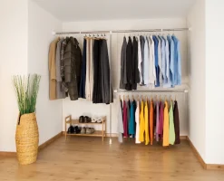 WENKO Teleskopregal »Garderobe« Set, 3 Stk. tlg. flexibles Kleiderstangensystem, belastbar bis 110 kg