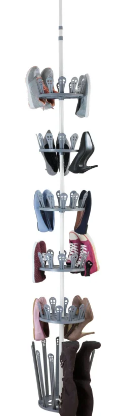 WENKO Teleskopregal »Modell Achilles« Set, 7 Stk. tlg. höhenverstellbares Stiefel- und Schuhregal, Montage ohne Bohren