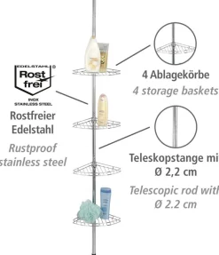 WENKO Teleskopregal »Prea« 4 Ablagen