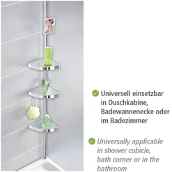 WENKO Teleskopregal »Premium« 3 Ablagen, 1 Spiegel