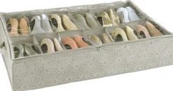WENKO Unterbettkommode »Modell Balance« Aufbewahrungsbox für 12 Paar Schuhe mit Sichtfenster & Reißverschluss